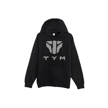 TYM black hoodie with grey logo