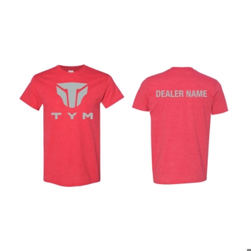 Red TYM Logo tee with Dealer customization