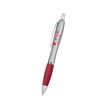 Red/silver ballpoint pen