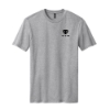 Front view of TYM Tractor Tee with chest logo in light heather gray